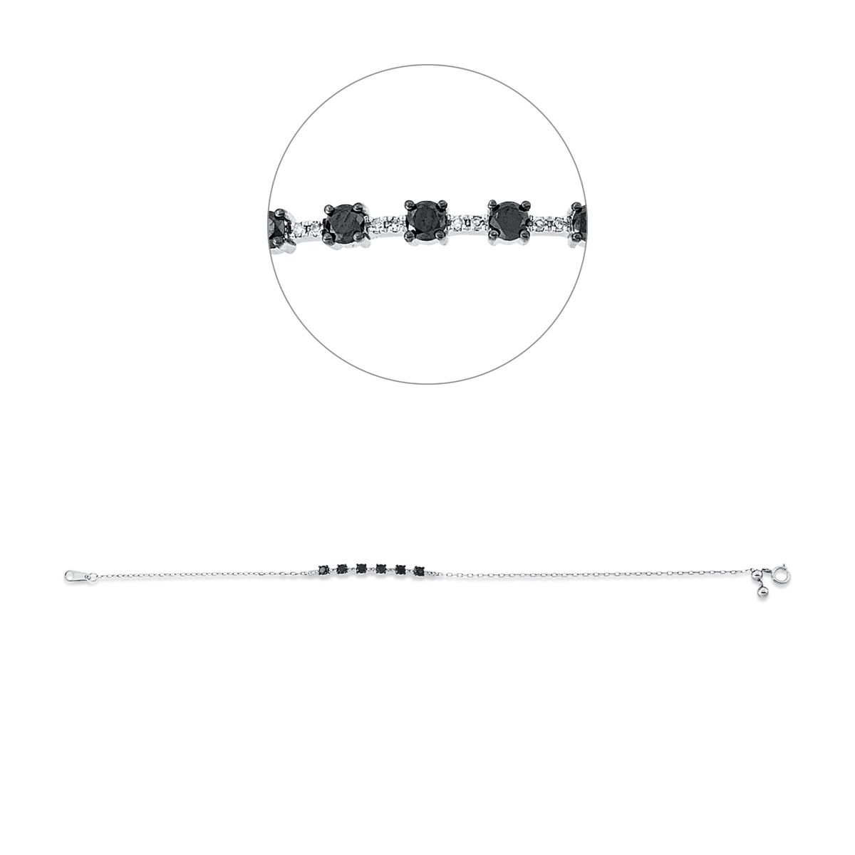 Farbiger Diamant Bransoletka - 5G688