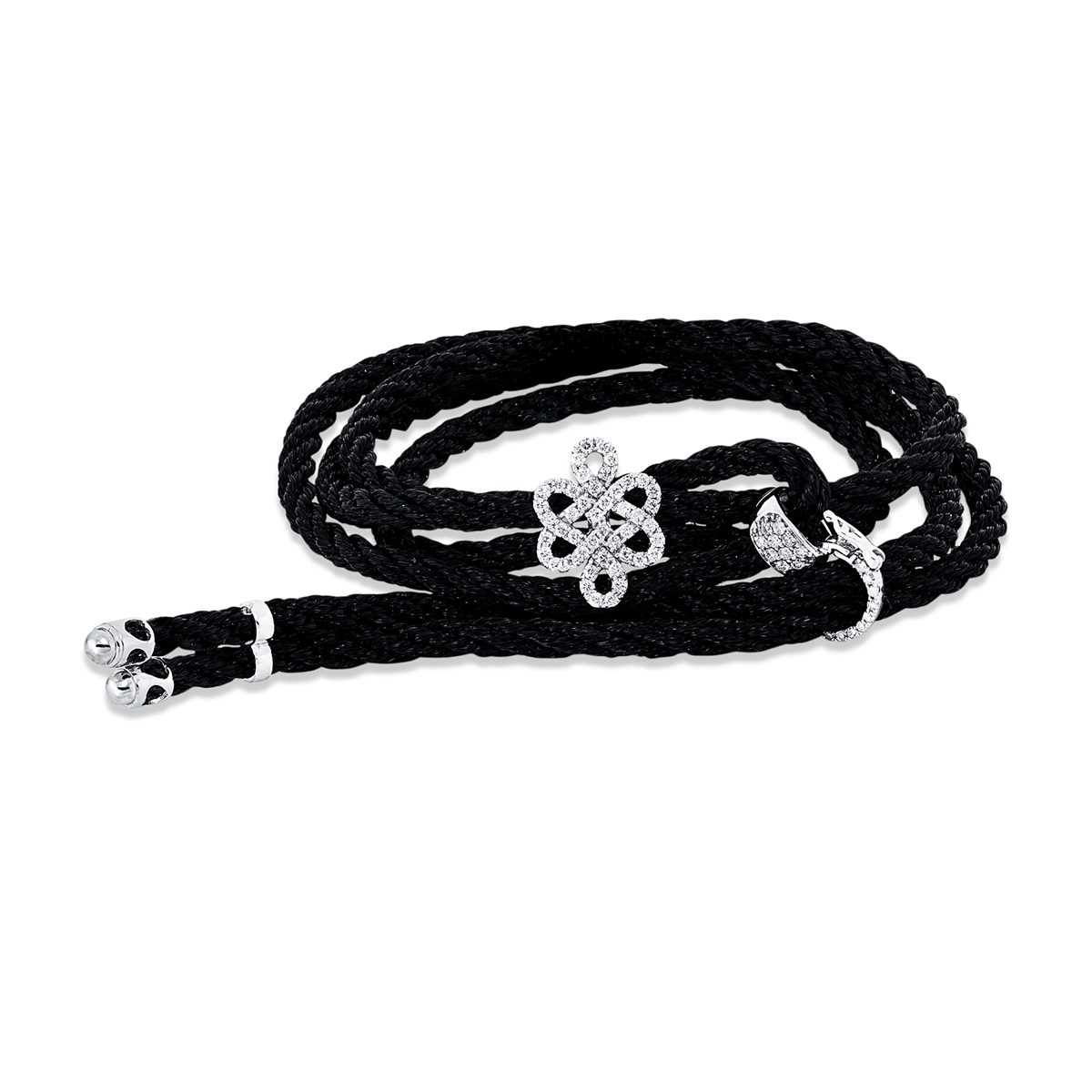 Leder- & Stoffband Bransoletka - 5G720