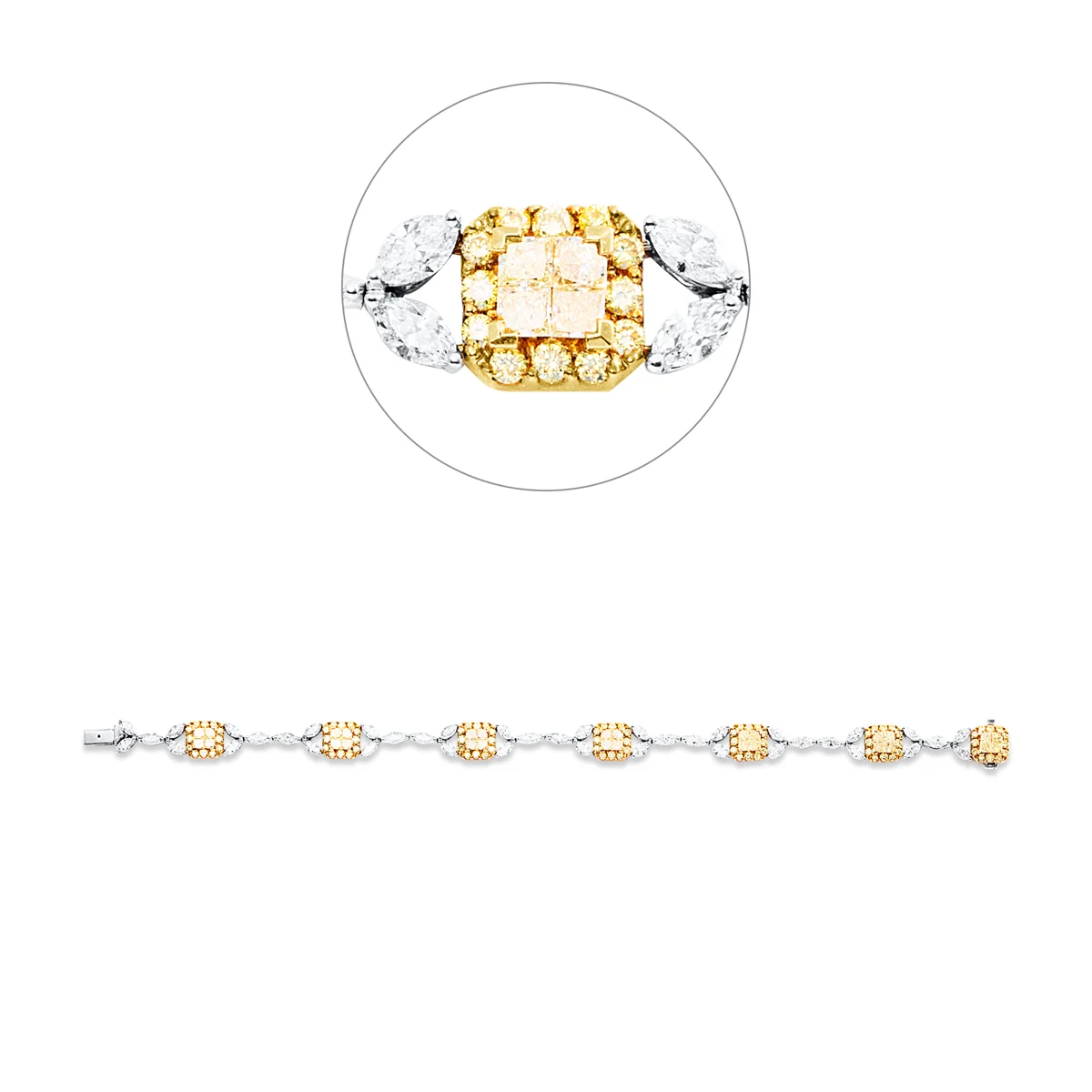 Bransoletka z diamentem barwnym - 5G585
