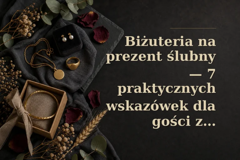 Biżuteria na prezent ślubny — 7 praktycznych wskazówek dla gości z Bielska‑Białej (2026)