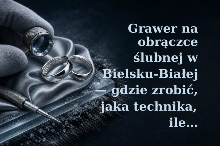 Grawer na obrączce ślubnej w Bielsku‑Białej — gdzie zrobić, jaka technika, ile kosztuje i ile to trwa (2026)
