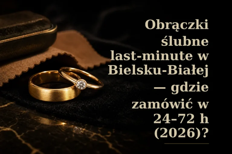 Obrączki ślubne last-minute w Bielsku-Białej - gdzie zamówić w 24-72 h (2026)?