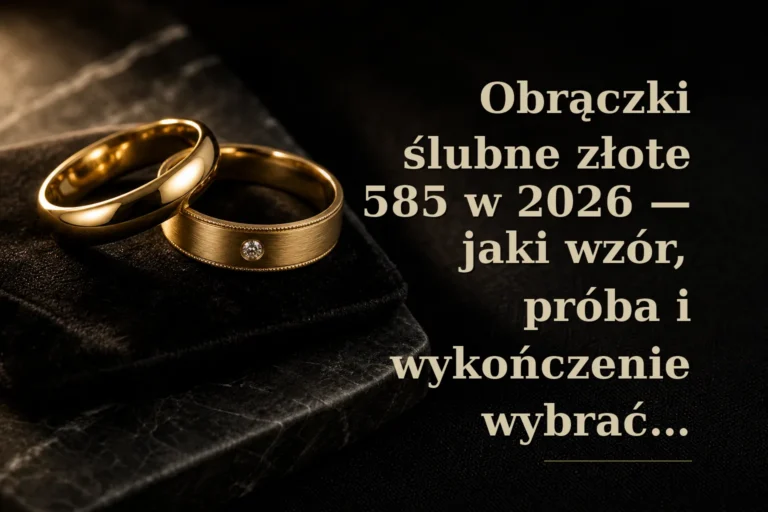 Obrączki ślubne złote 585 w 2026 — jaki wzór, próba i wykończenie wybrać (Bielsko‑Biała)