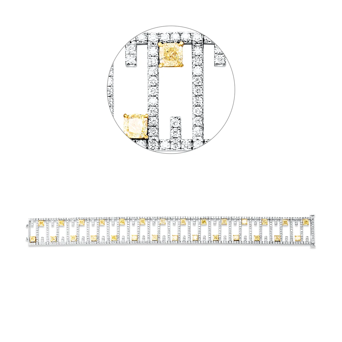 Bransoletka z diamentem barwnym - 5G965