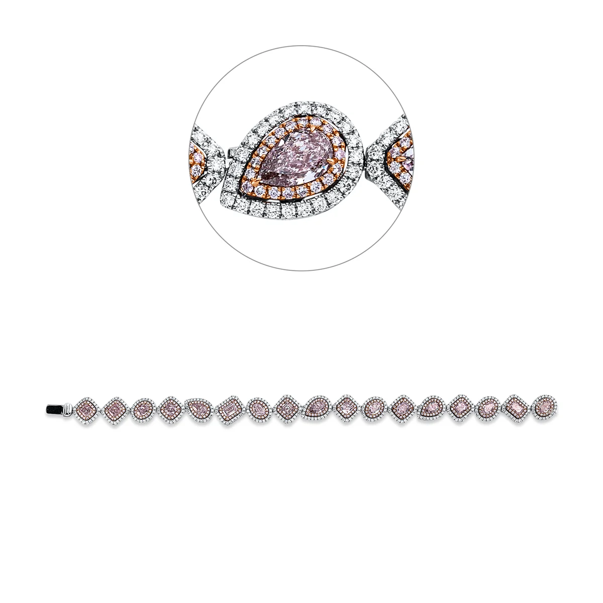 Bransoletka z diamentem barwnym - 5H081