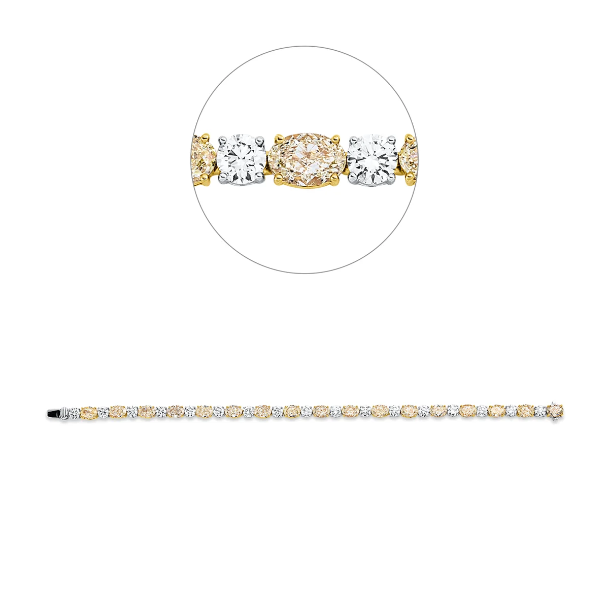 Bransoletka z diamentem barwnym - 5H082