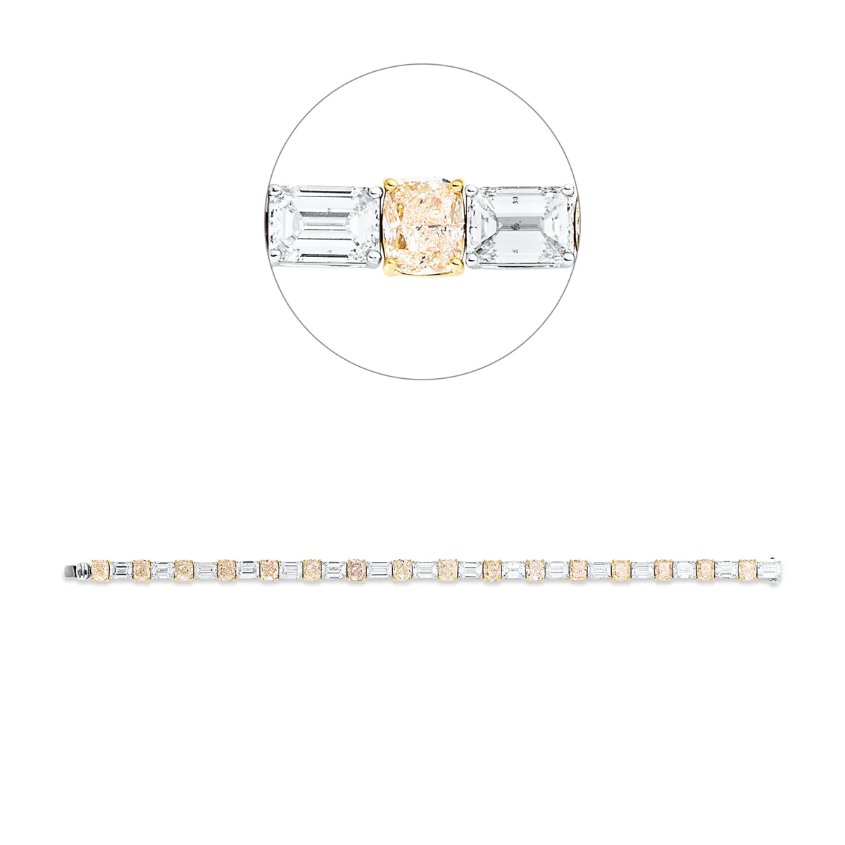 Bransoletka z diamentem barwnym - 5H083