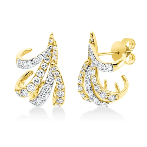 Kolczyki z diamentem barwnym - 2X981