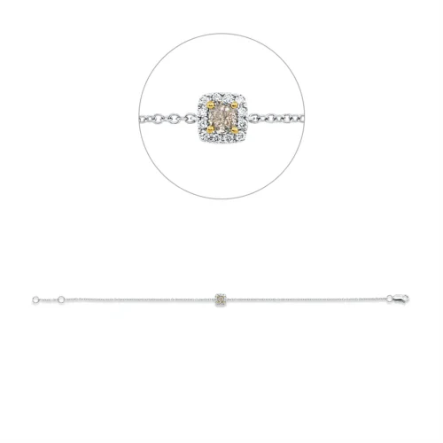 Bransoletka z diamentem barwnym - 5E521