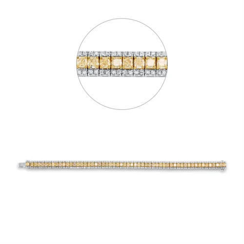 Bransoletka z diamentem barwnym - 5E893