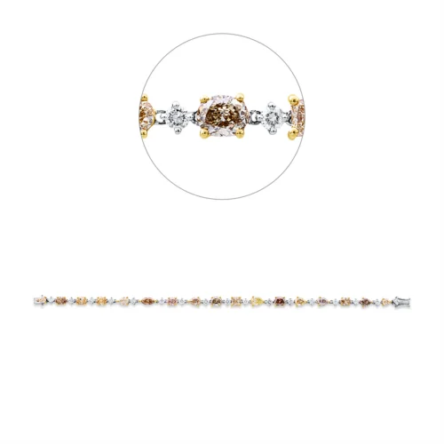 Bransoletka z diamentem barwnym - 5F784