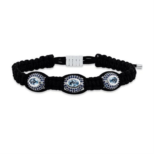 Leder- & Stoffband Bransoletka - 5G192