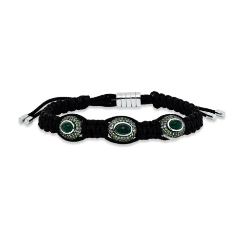 Leder- & Stoffband Bransoletka - 5G193
