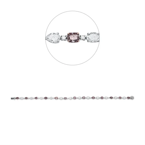 Bransoletka z diamentem barwnym - 5H220