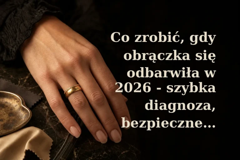 Co zrobić, gdy obrączka się odbarwiła w 2026 - szybka diagnoza, bezpieczne kroki i trwałe rozwiązania