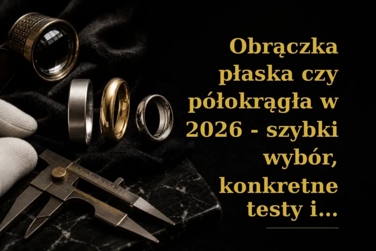Obrączka płaska czy półokrągła w 2026 - szybki wybór, konkretne testy i praktyczne różnice