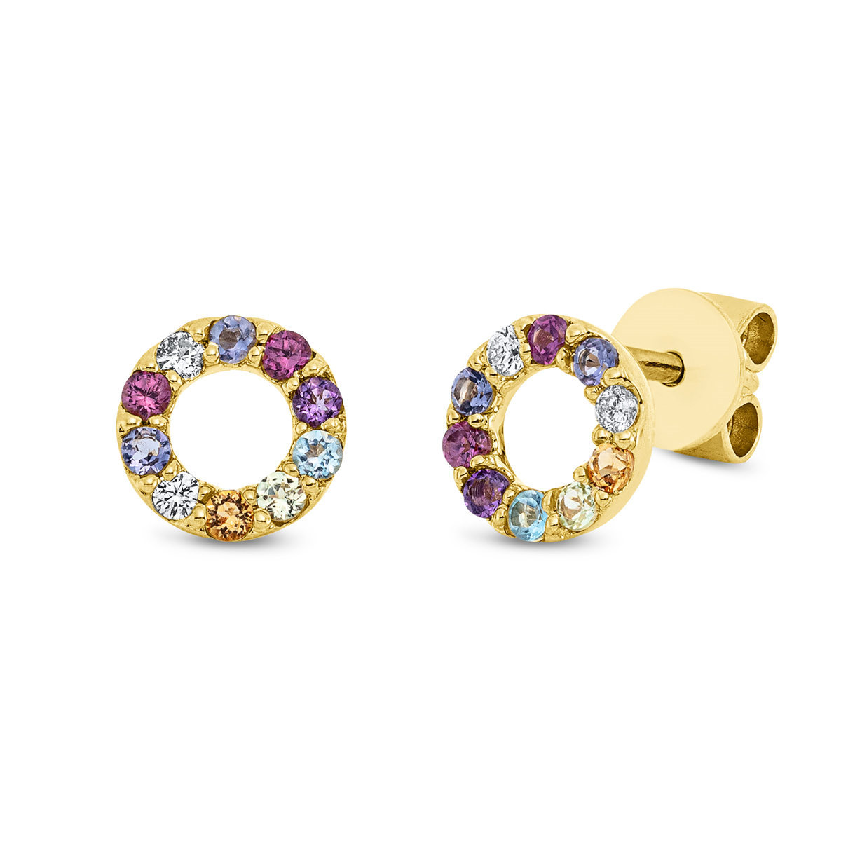 Rainbow & Multicolor Kolczyki - 2R891-K - obrazek 2
