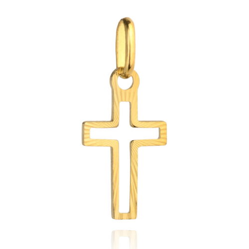 Złoty krzyżyk diamentowany mały pr. 585