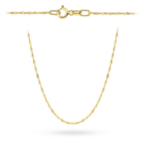 Łańcuszek złoty - splot singapure 50 cm pr. 585