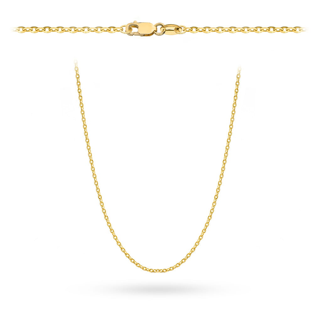 Łańcuszek złoty - splot rolo diamentowany 50 cm pr. 585 - obrazek 4