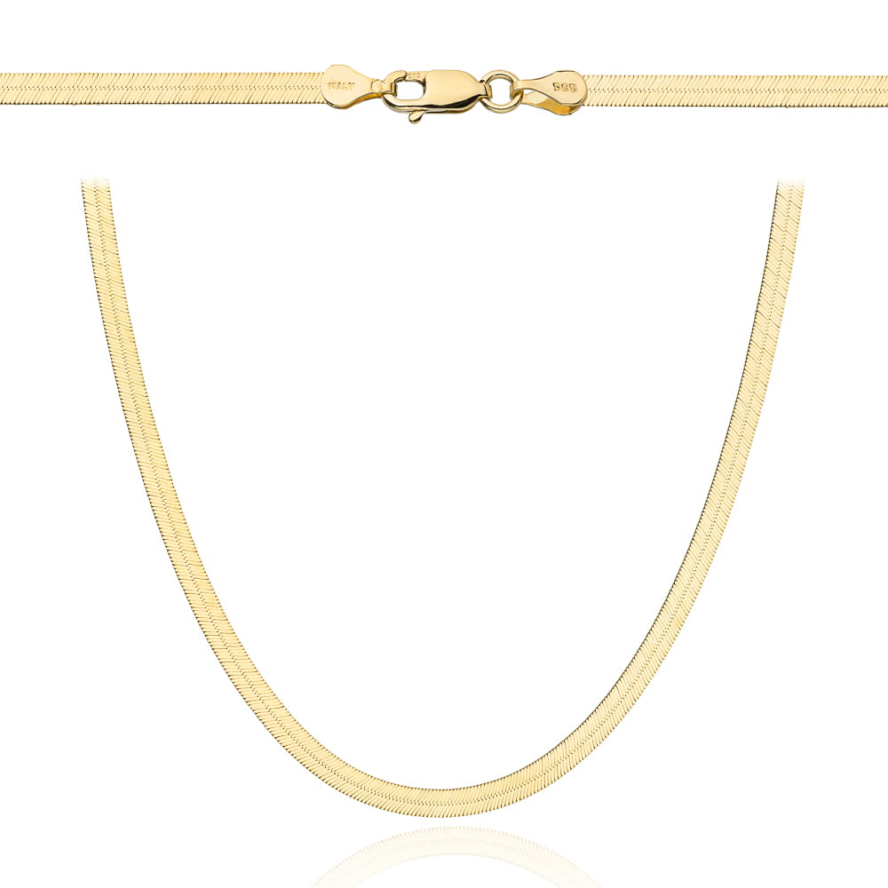 Łańcuch złoty taśma 40cm - 3 mm